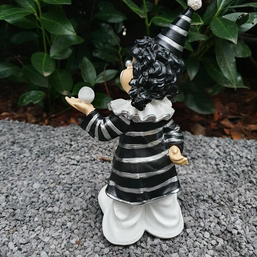 Gartenfigur Clown Figur mit Ball 22 cm