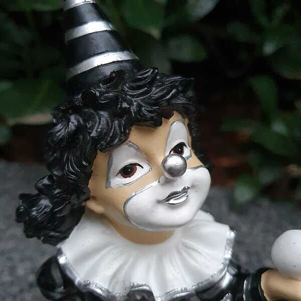 Gartenfigur Clown Figur mit Ball 22 cm
