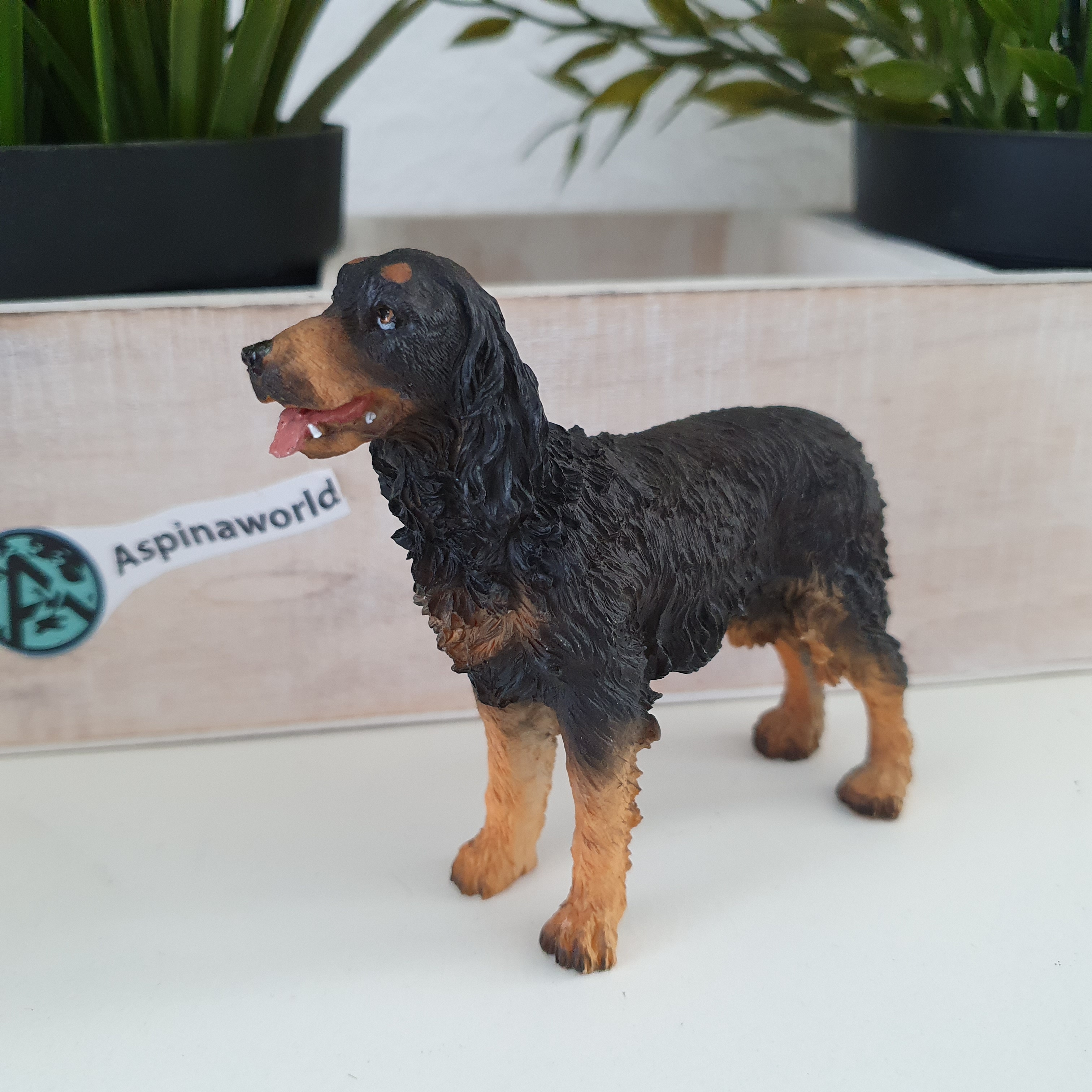 Dekofigur Hunde Figur Gordon Setter 8 cm 