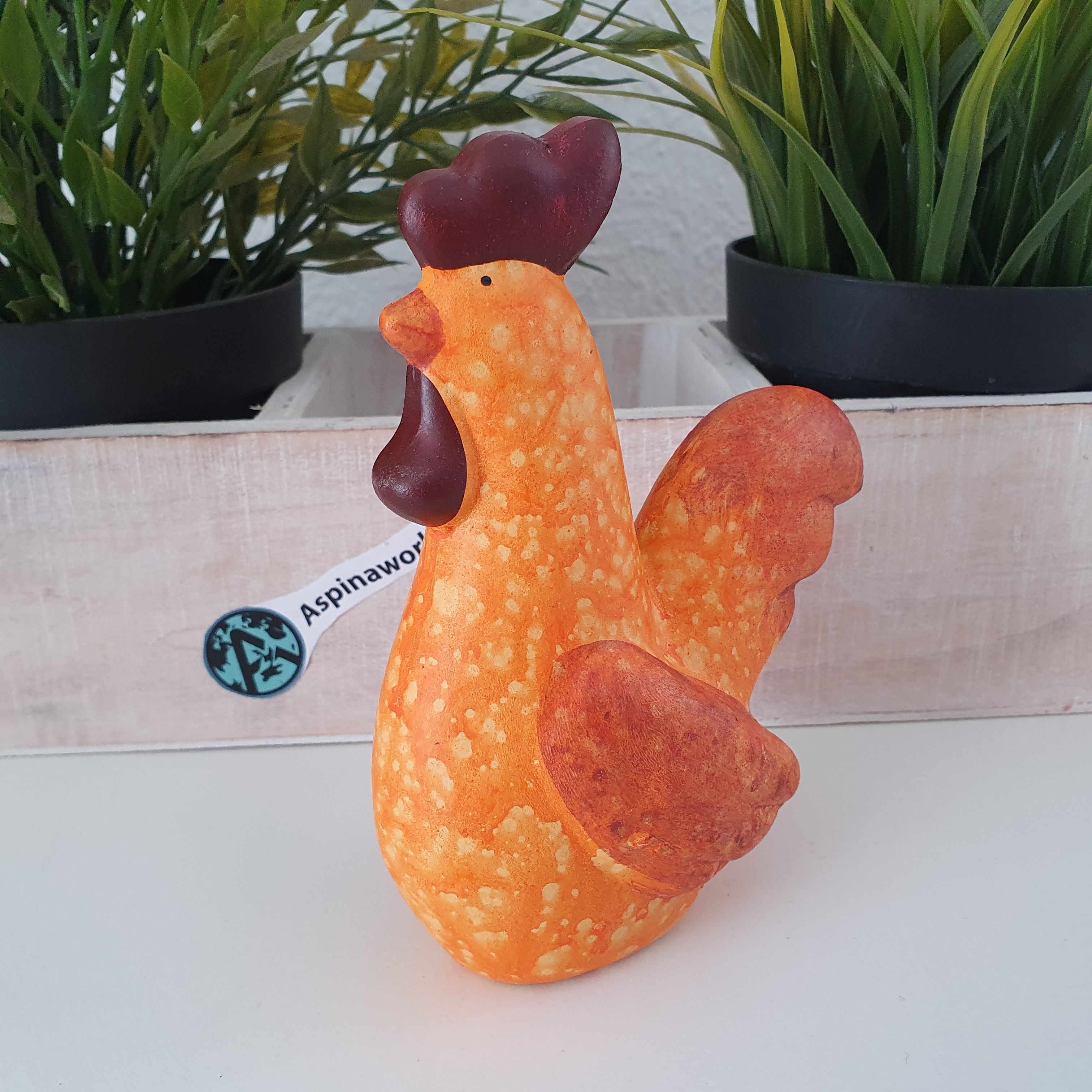 Bunte Moderne Huhn Figur  13 cm