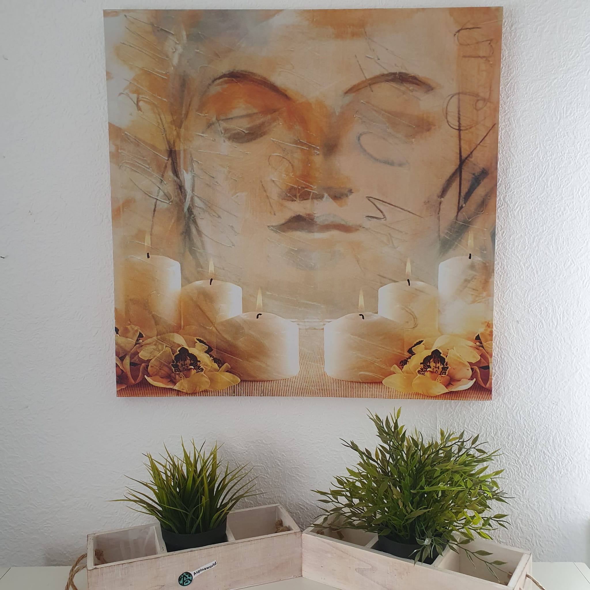 Buddha Wandbild 60 x 60 cm