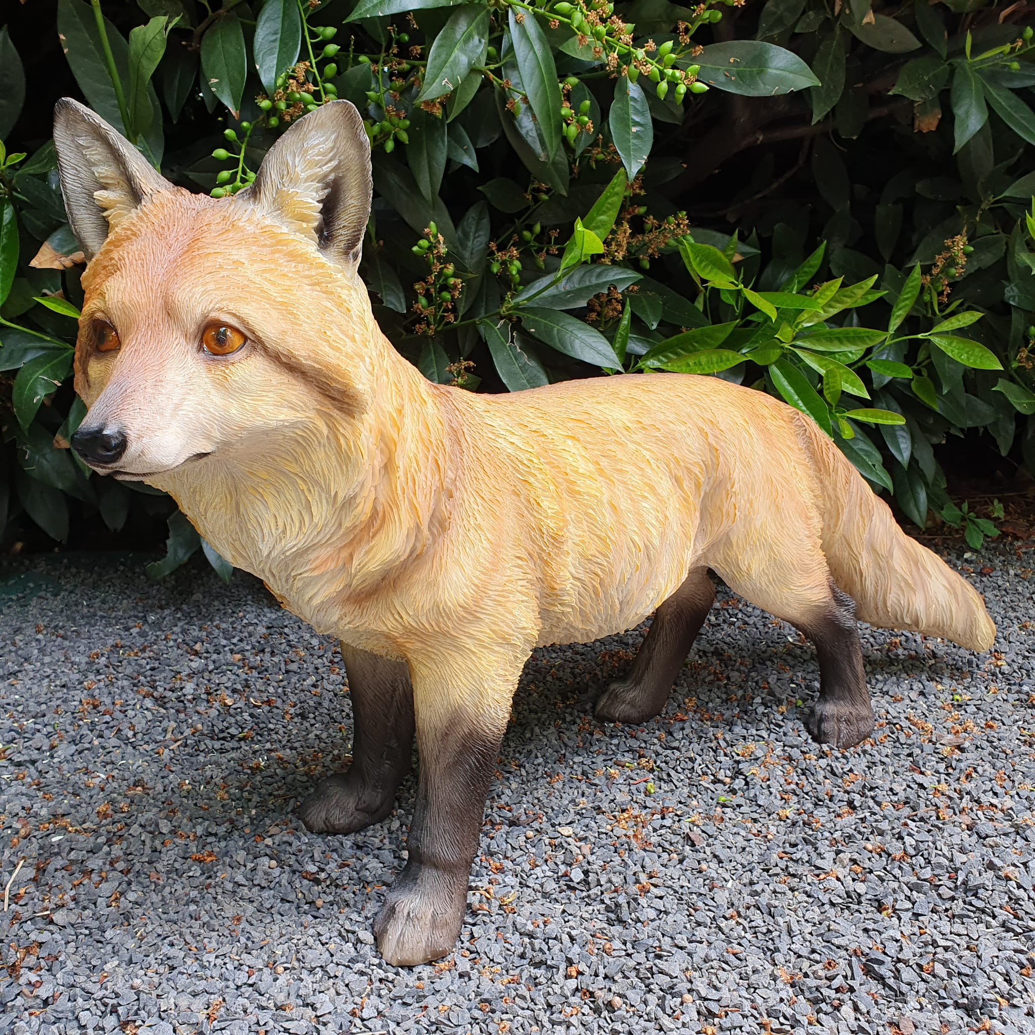 Gartenfigur Fuchs Figur auf allen vieren 42 cm