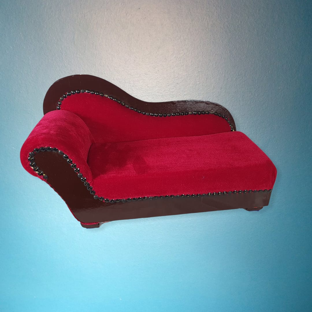 Puppensofa Puppencouch 50 cm lang rot