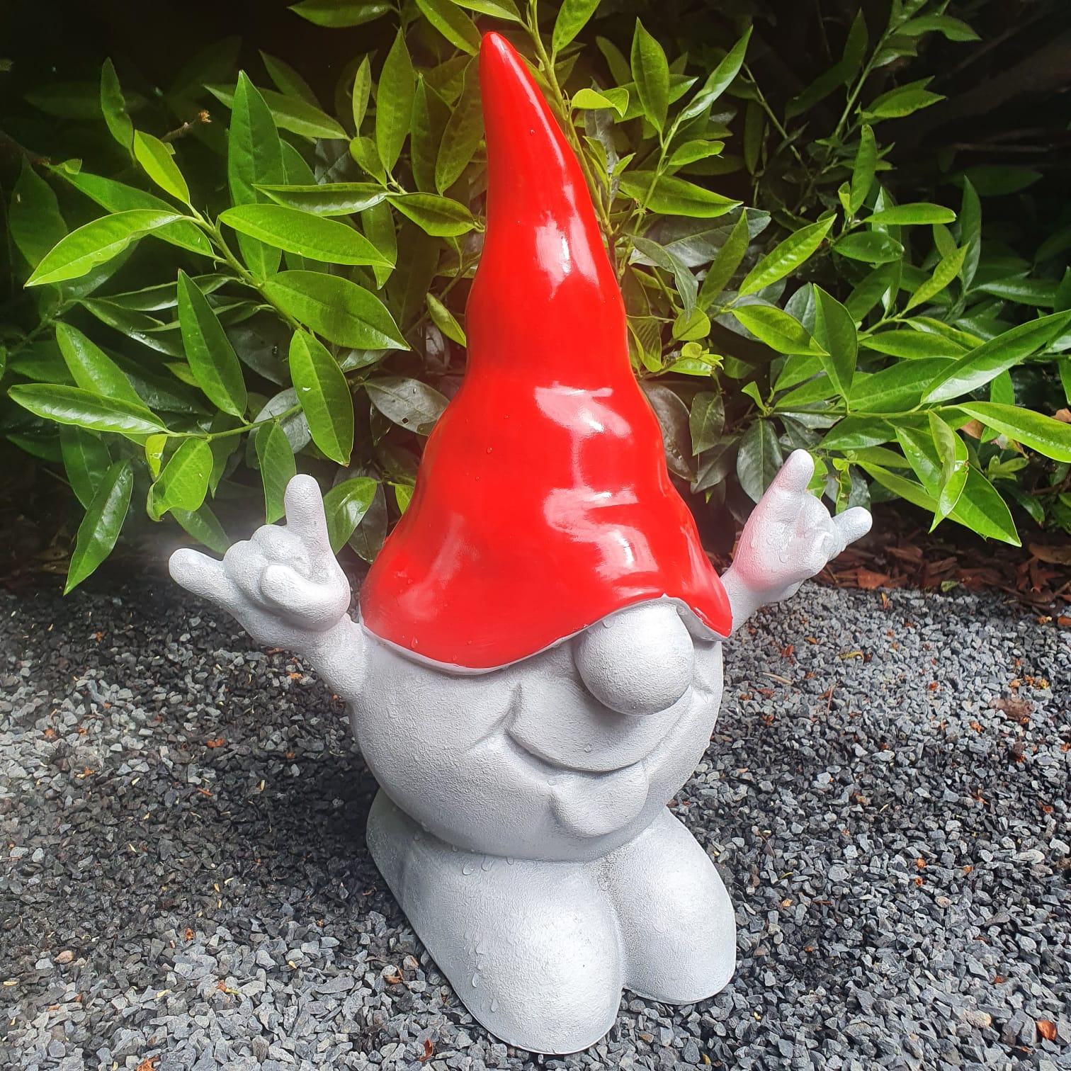 Gartenfigur Wichtel Figur mit roter Mütze 40 cm