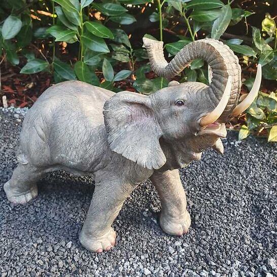 30cm stehend 3404 Haus Garten lebensecht Figur Gartenfigur Elefant ca 