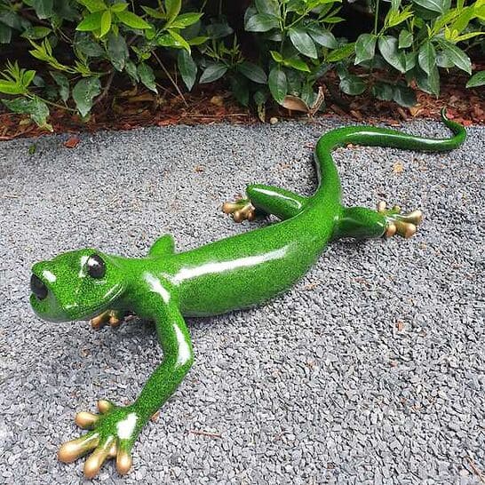 Gartenfigur große Salamander Figur 100 cm Wanddeko