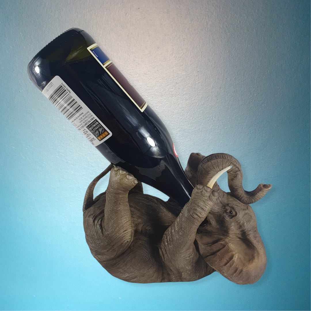 Elefanten Figur als Flaschenhalter 18 cm