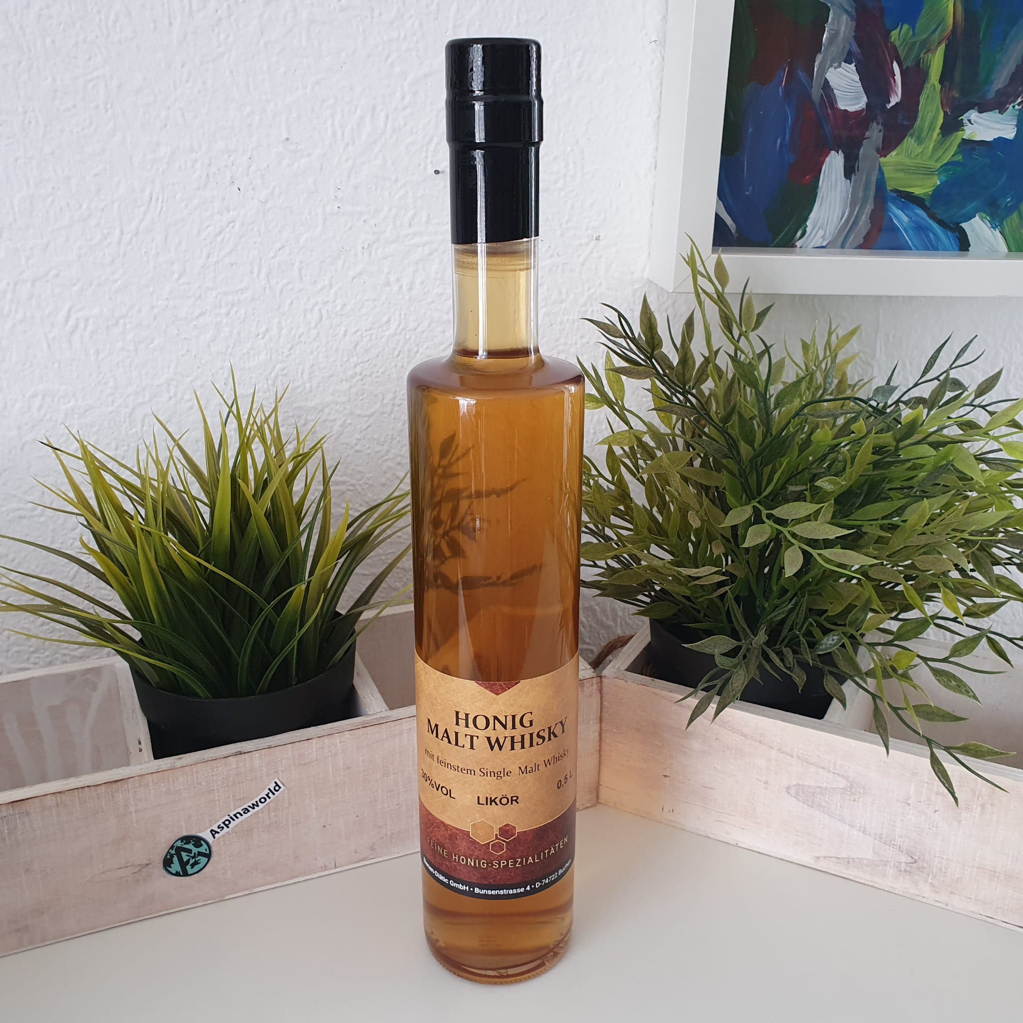 Malt Whiskylikör mit Honig 0,5 Liter Eichenfass gereift
