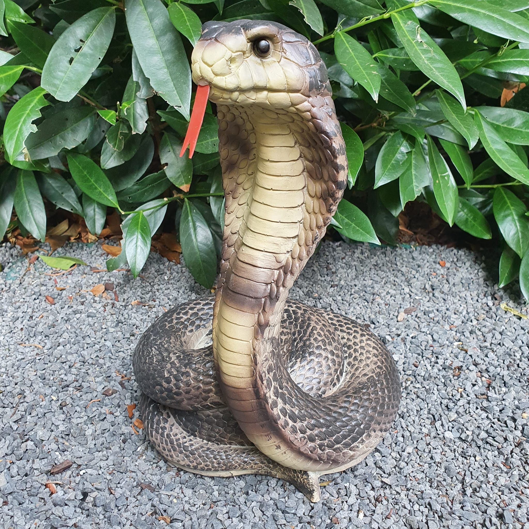 Gartenfigur Schlangen Figur Kobra 31 cm