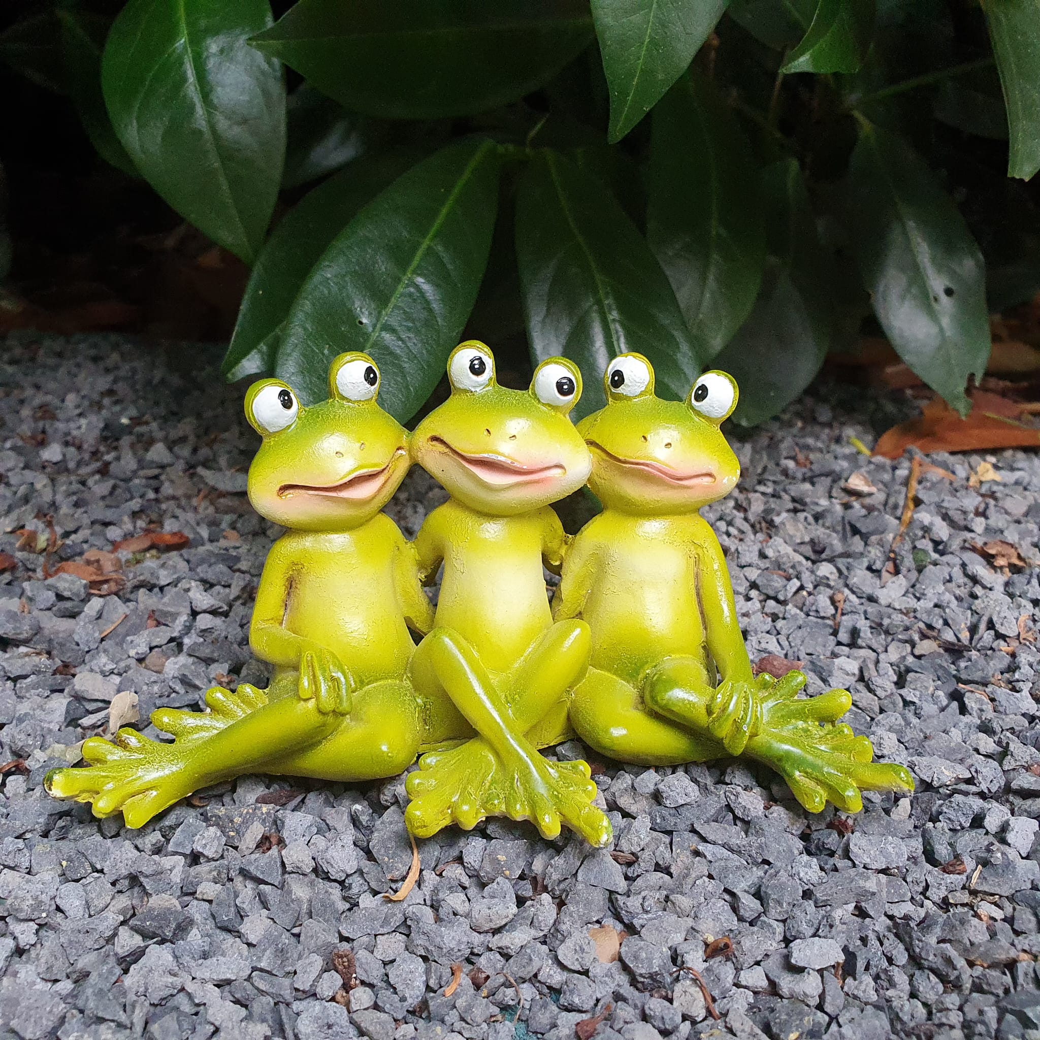 Gartenfigur 3er Frosch Gruppe 7 cm  