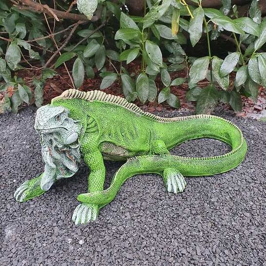 Gartenfigur Leguan Figur 55 cm lang