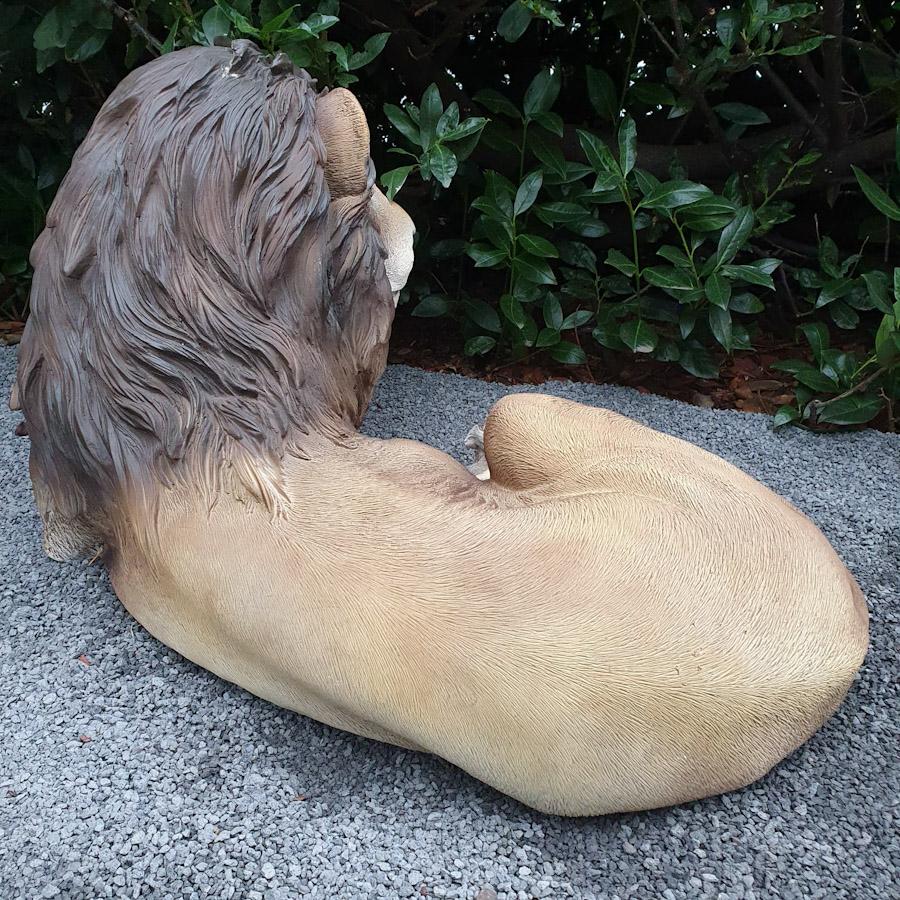 Gartenfigur großer liegender Löwen Figur 100 cm