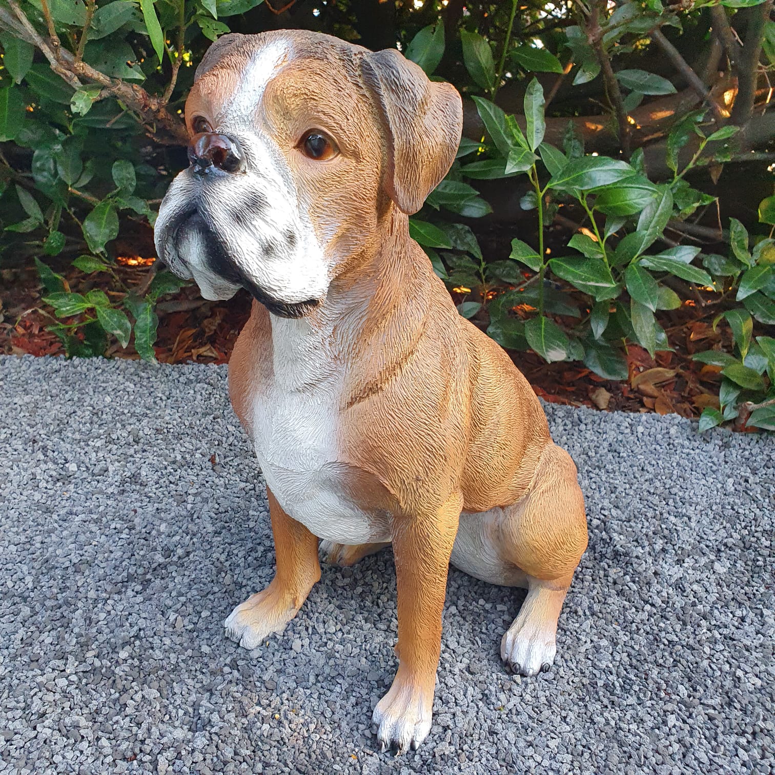 Gartenfigur deutscher Boxer Hund 45 cm