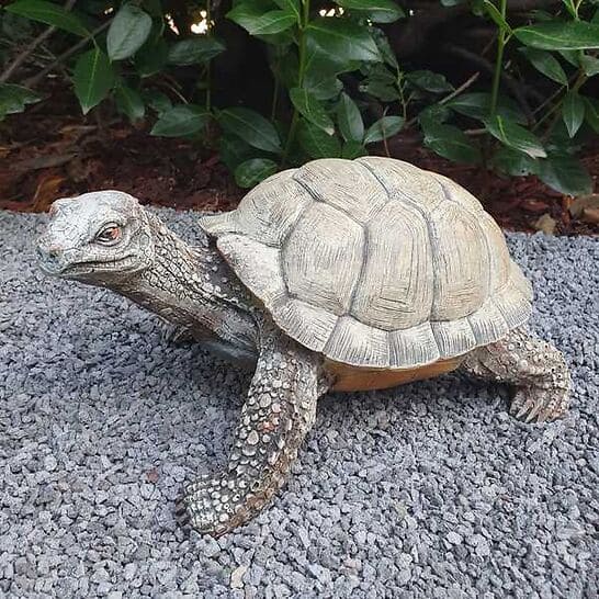 Dekofigur Schildkröte mit Blümchen Schildkröten Gartenfiguren Tiere Tier Turtle 
