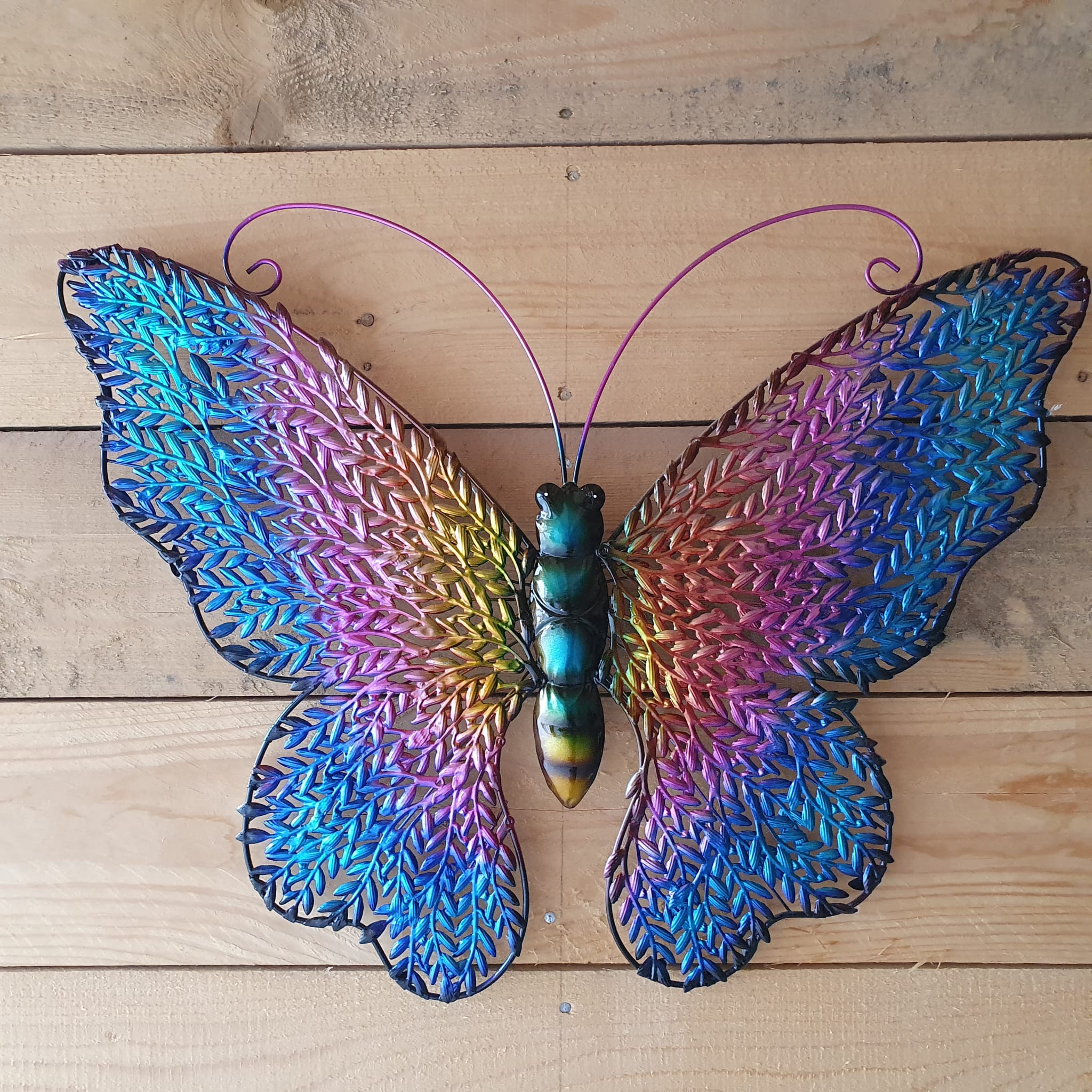 Metall Gartenfigur Schmetterling Figur für die Wand 45 cm
