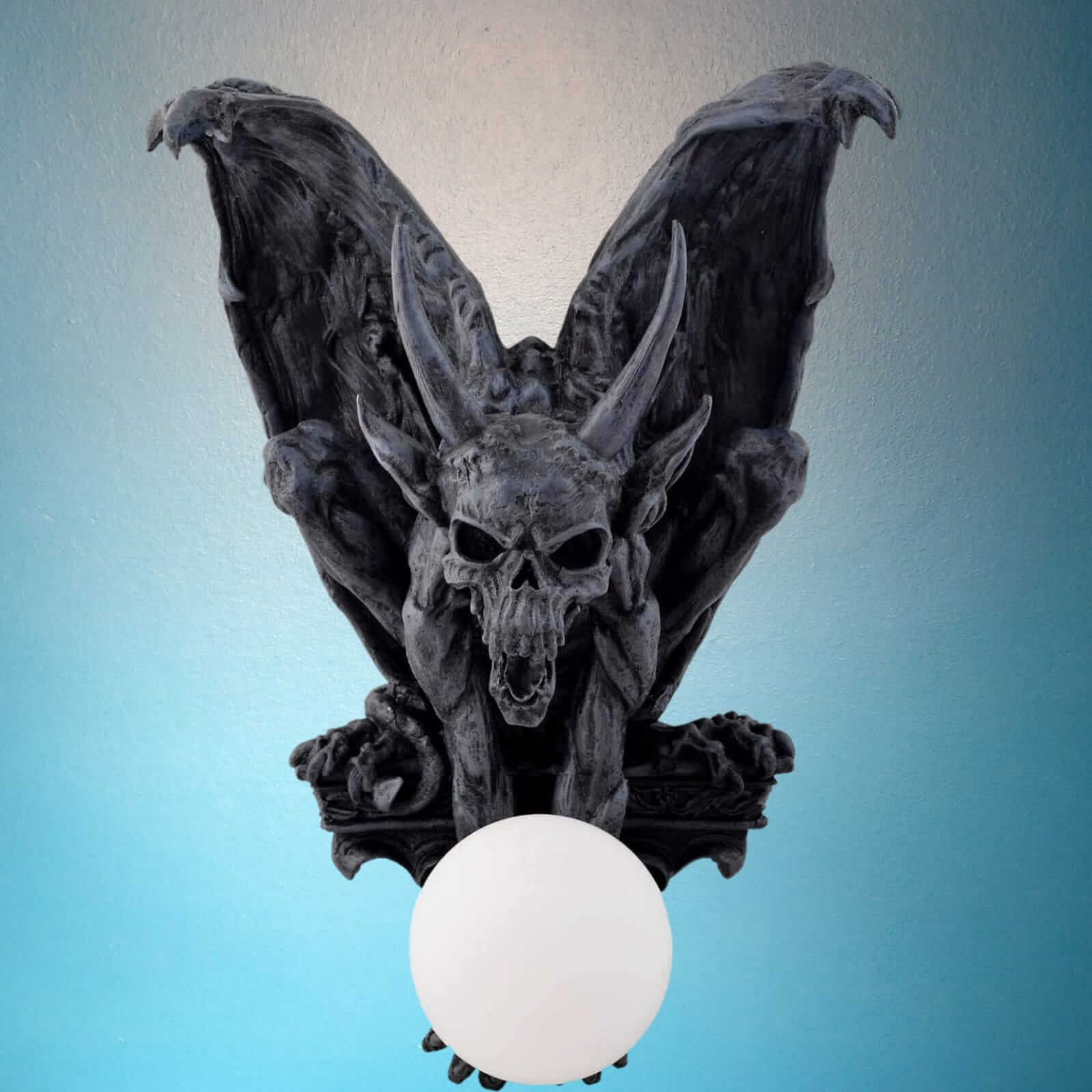Gargoyle Figur Wandlampe 39 cm Teufel Wandleuchte