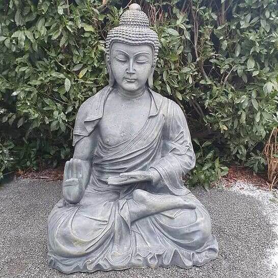 SITZENDE BUDDHA STATUEAsiatische Zen-Garten FigurQualitäts Budda Skulptur 