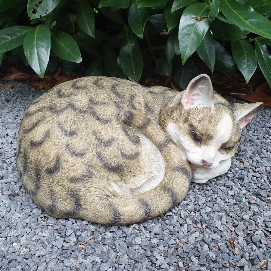 Gartenfigur schlafende Katzen Figur 13 cm