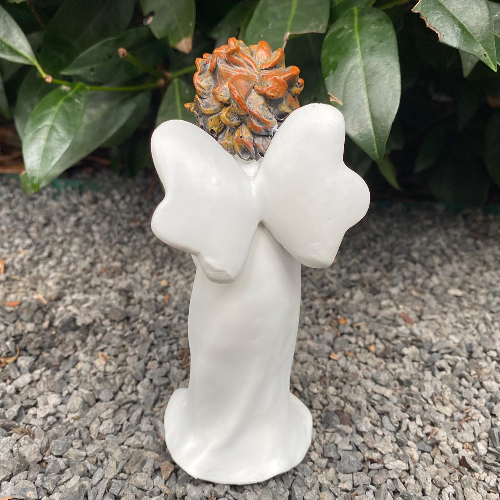 Gartenfigur stehende Engel Figur 16 cm