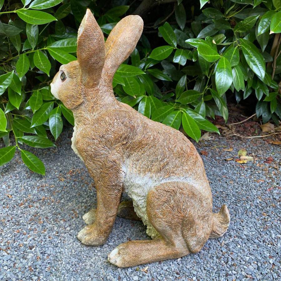 Gartenfigur sitzende Hasen Figur 39 cm