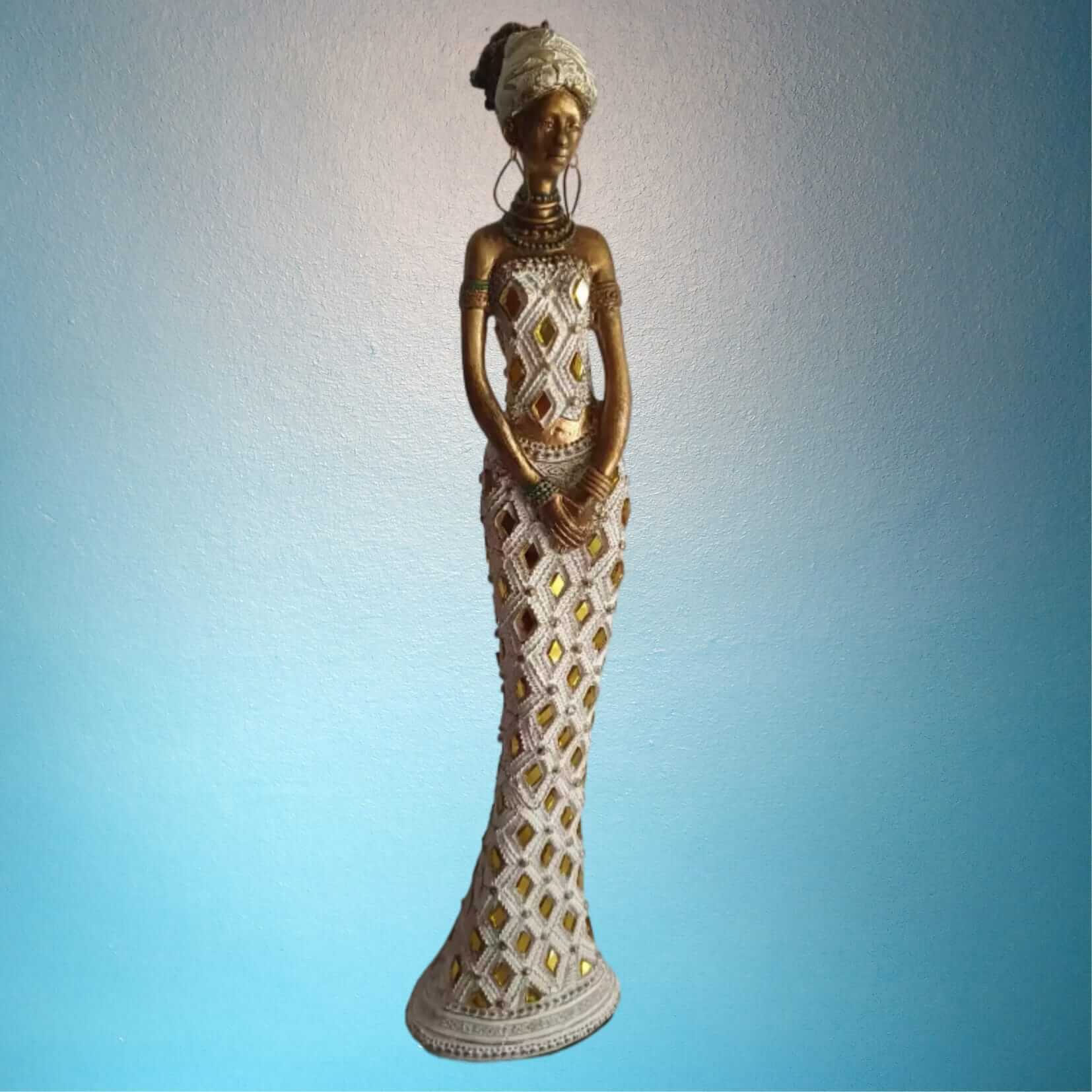Dekofigur Afrikanische stehende Frau 33 cm