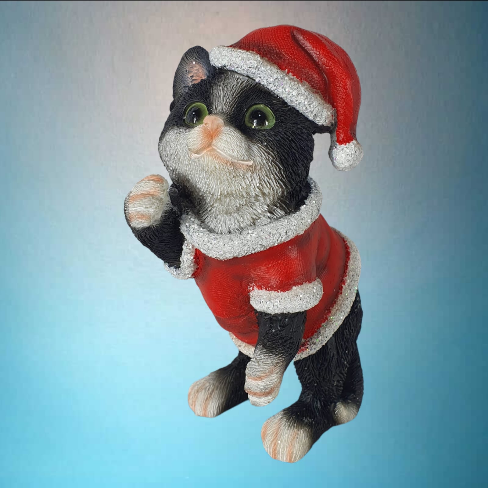 Weihnachts Katzen Figur 16 cm