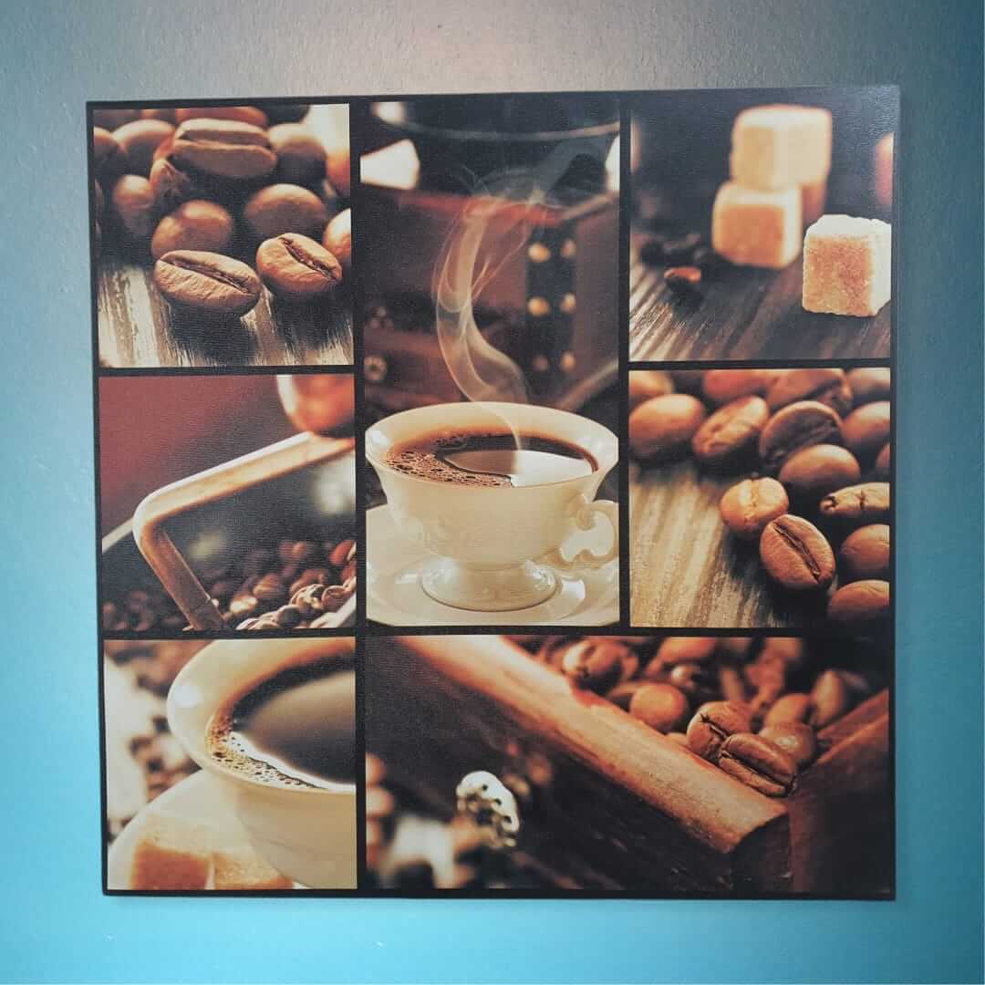 Leinwandbild Kaffee-Design 50 x 50 x 2,5 cm