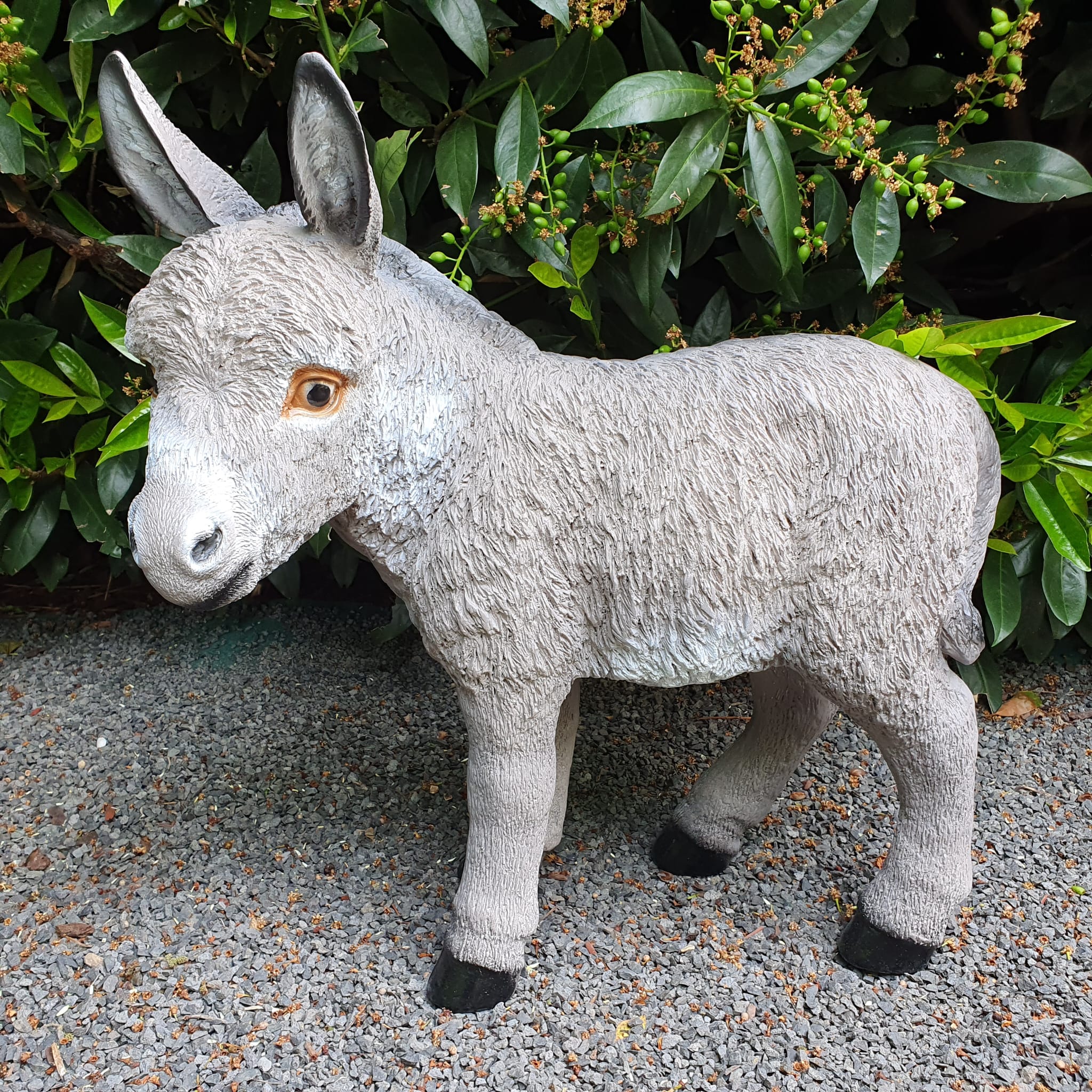 Gartenfigur Esel Figur grau 50 cm