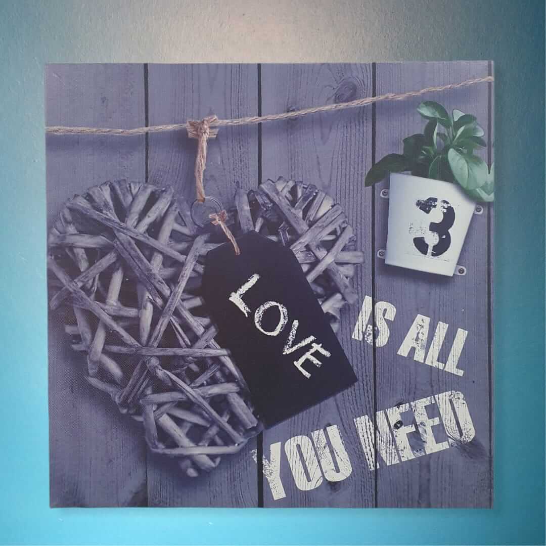 Wandbild Love 30 x 30 cm