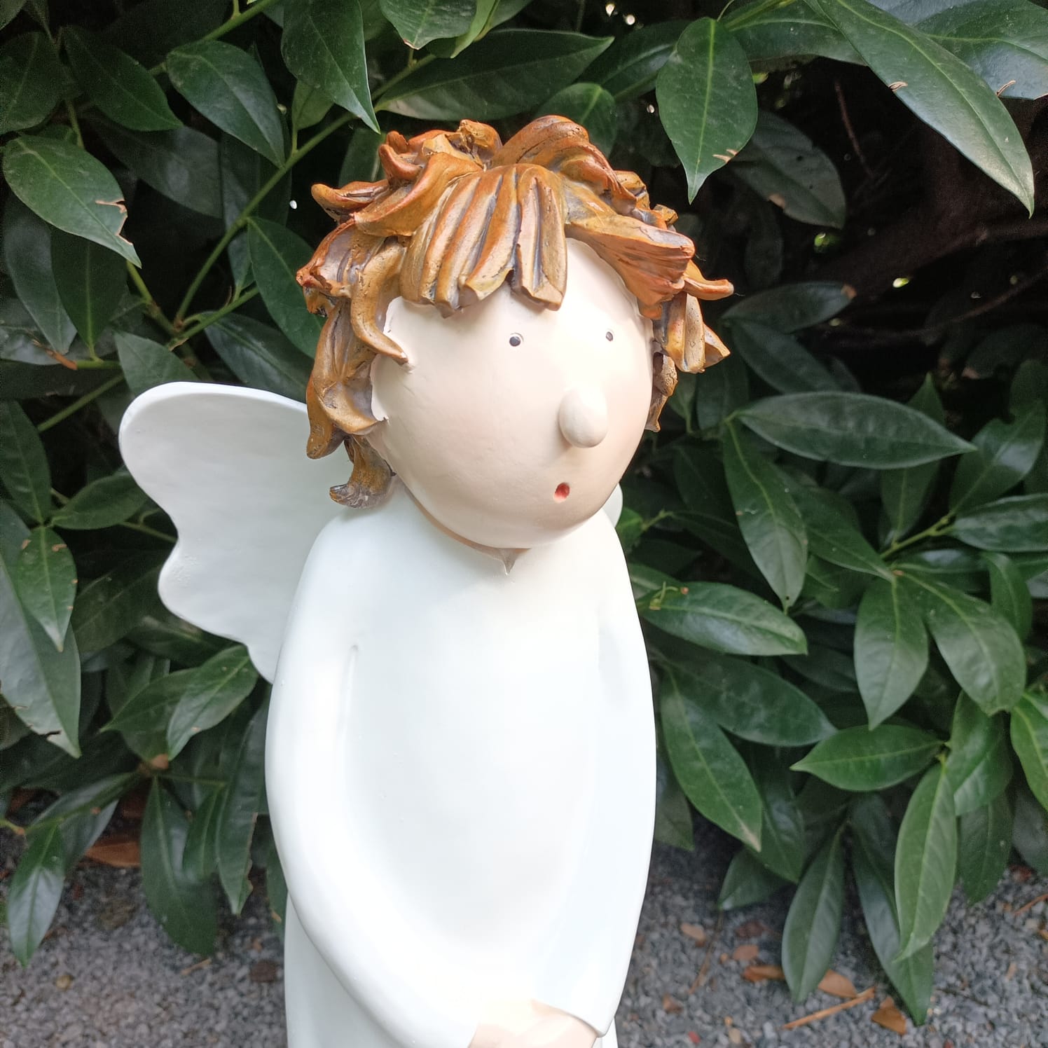 Gartenfigur stehende Engel Figur 50 cm
