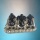 Lachende sitzende Buddhas, hören, sehen und Schweigen 3er Set 8 cm