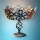 Metall Schale mit Blumenmuster Dekoartikel Obstschale 27 cm Kopie