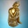 Schlafende Thai Buddha Figur in gold mit Pailletten 19 cm