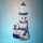  Maritime Deko Leuchtturm Figur mit Möwen 20 cm